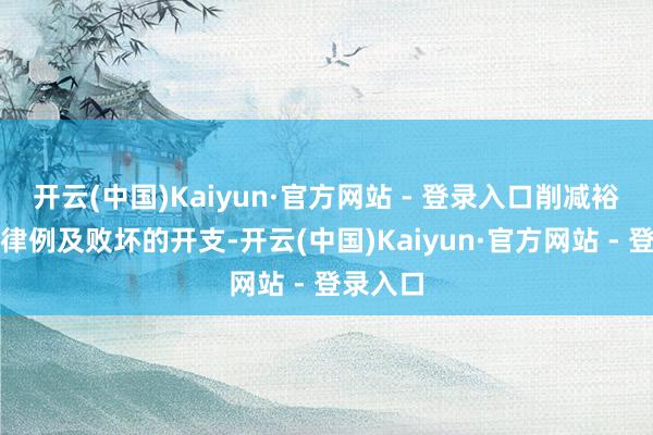 开云(中国)Kaiyun·官方网站 - 登录入口削减裕如监管律例及败坏的开支-开云(中国)Kaiyun·官方网站 - 登录入口