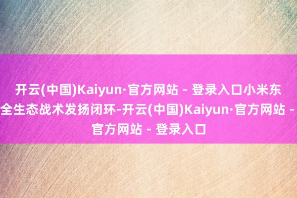 开云(中国)Kaiyun·官方网站 - 登录入口小米东谈主车家全生态战术发扬闭环-开云(中国)Kaiyun·官方网站 - 登录入口