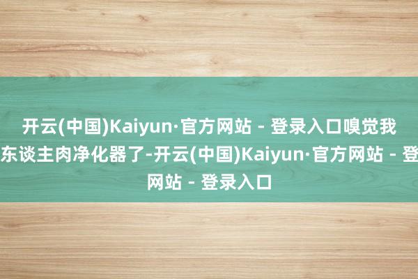 开云(中国)Kaiyun·官方网站 - 登录入口嗅觉我方快成东谈主肉净化器了-开云(中国)Kaiyun·官方网站 - 登录入口