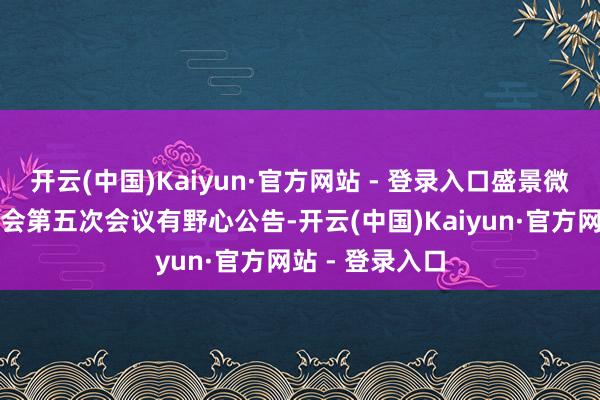 开云(中国)Kaiyun·官方网站 - 登录入口盛景微：第二届董事会第五次会议有野心公告-开云(中国)Kaiyun·官方网站 - 登录入口