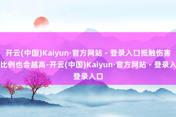 开云(中国)Kaiyun·官方网站 - 登录入口抵触伤害的比例也会越高-开云(中国)Kaiyun·官方网站 - 登录入口