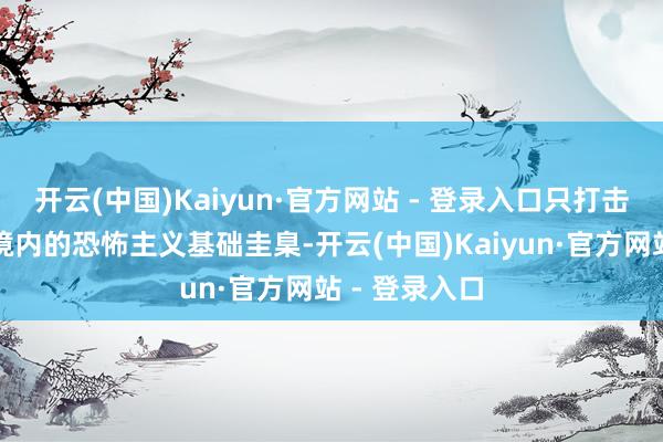 开云(中国)Kaiyun·官方网站 - 登录入口只打击了巴基斯坦境内的恐怖主义基础圭臬-开云(中国)Kaiyun·官方网站 - 登录入口