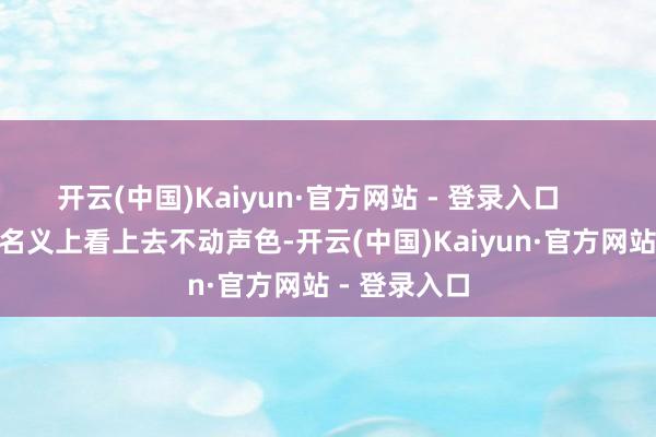 开云(中国)Kaiyun·官方网站 - 登录入口 阵势也曾名义上看上去不动声色-开云(中国)Kaiyun·官方网站 - 登录入口