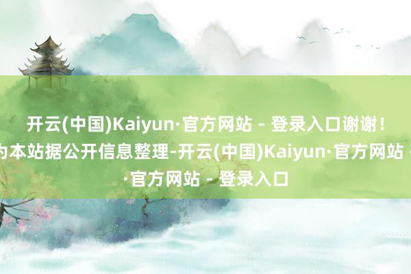 开云(中国)Kaiyun·官方网站 - 登录入口谢谢!以上本色为本站据公开信息整理-开云(中国)Kaiyun·官方网站 - 登录入口