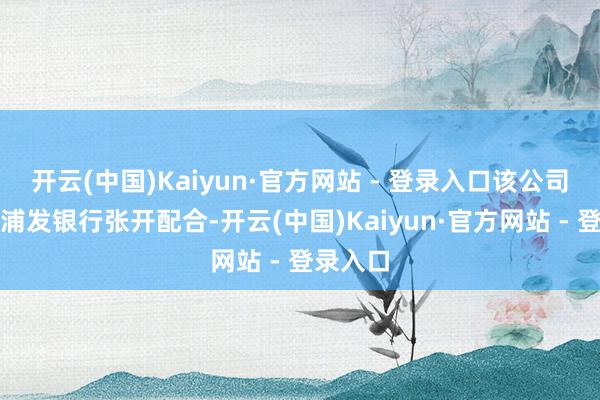 开云(中国)Kaiyun·官方网站 - 登录入口该公司现在与浦发银行张开配合-开云(中国)Kaiyun·官方网站 - 登录入口