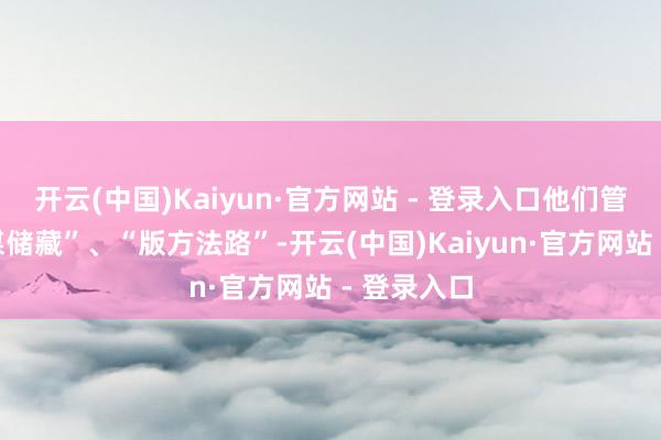 开云(中国)Kaiyun·官方网站 - 登录入口他们管这叫“计谋储藏”、“版方法路”-开云(中国)Kaiyun·官方网站 - 登录入口