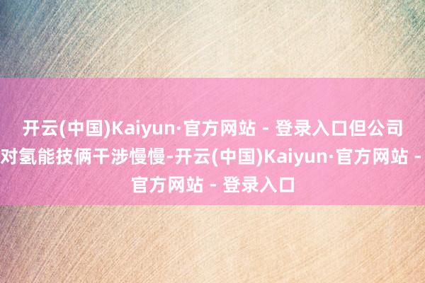 开云(中国)Kaiyun·官方网站 - 登录入口但公司在现阶段对氢能技俩干涉慢慢-开云(中国)Kaiyun·官方网站 - 登录入口